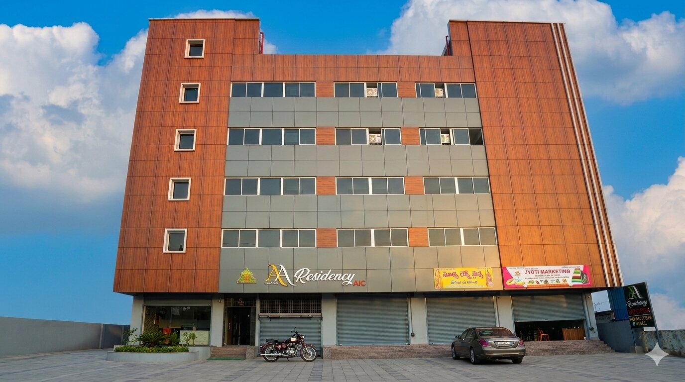 AA Residency lobby and ambience in Tirupati